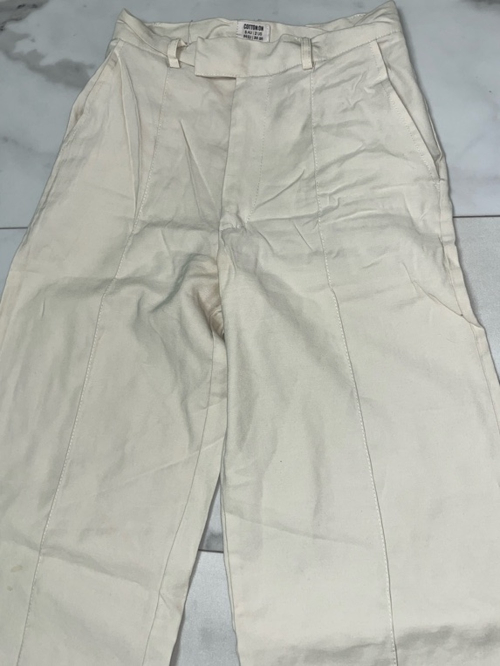 Cotton On Cream Straight Chinos